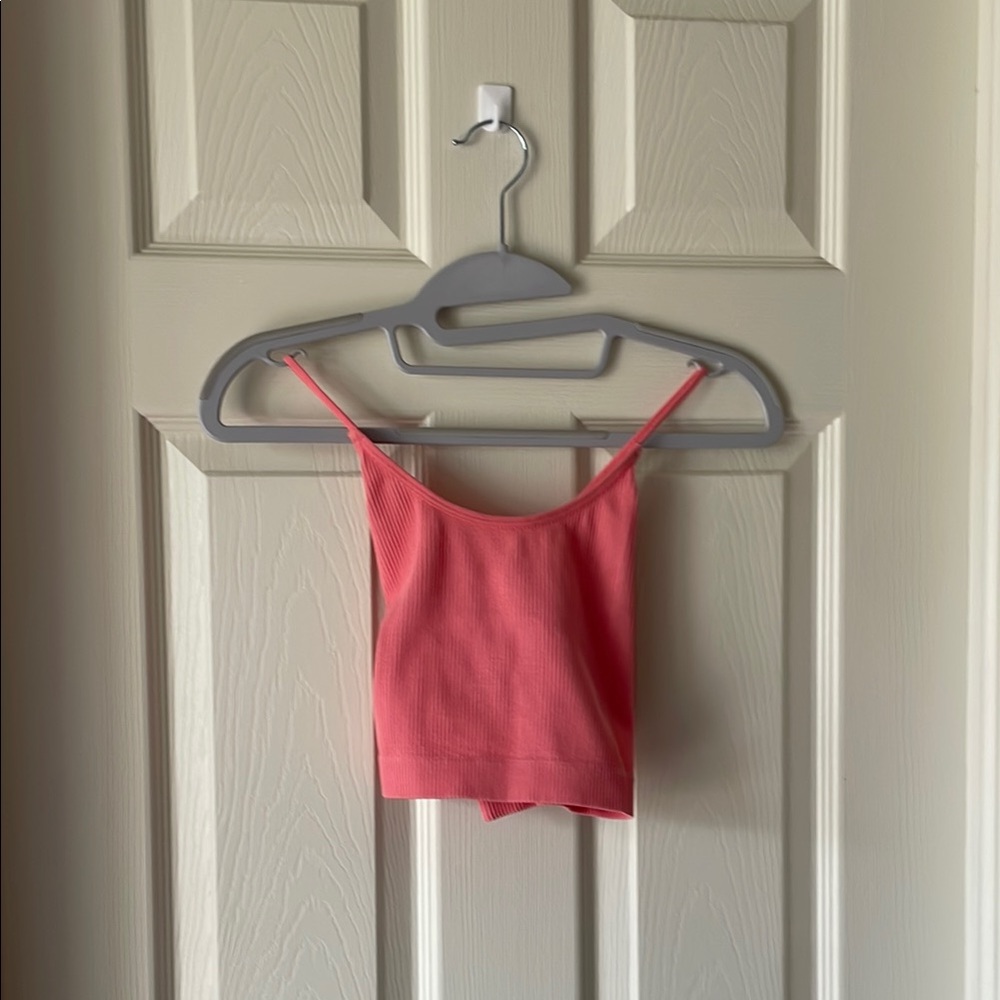 Colsie Pink Sleeveless Fitted Crop Camisole